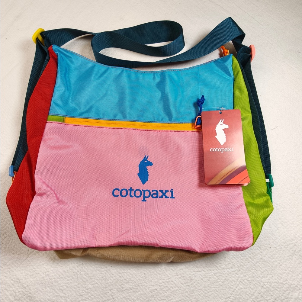 cotopaxi Colorblock Crossbody Bag in Pink, Blue & Green